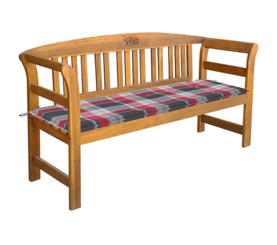 Banc De Jardin Avec Coussin 157 Cm Bois D'acacia Massif