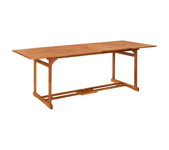 Table à Dîner De Jardin 220x90x75 Cm Bois D'acacia Massif