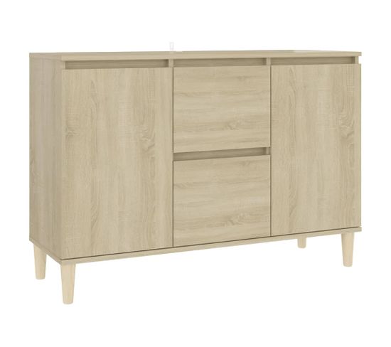 Vidaxl Buffet Avec Tiroirs Chêne Sonoma 103,5x35x70cm Aggloméré Armoire Latérale Meuble De Rangement