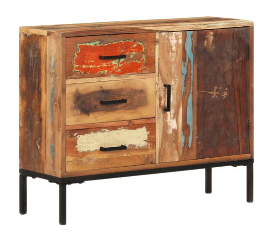 Buffet 88x30x73 Cm Bois De Récupération Solide