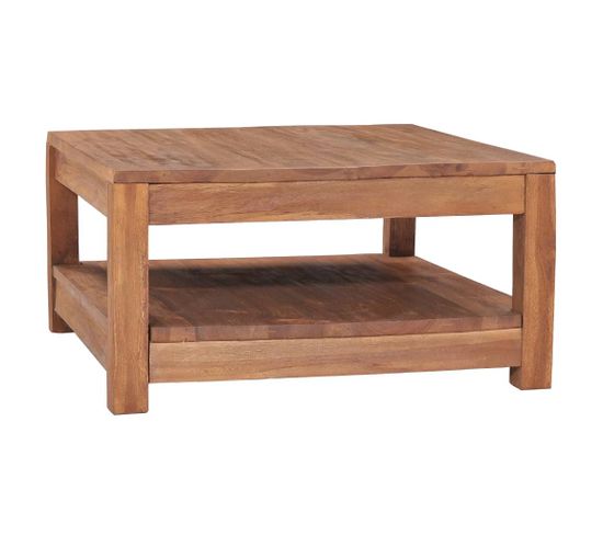 Table Basse 68x67x35 Cm Bois De Teck Solide