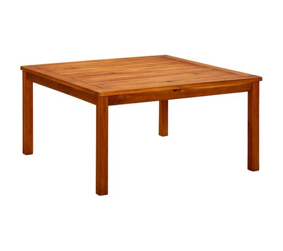 Table Basse De Jardin 85x85x45 Cm Bois Solide D'acacia
