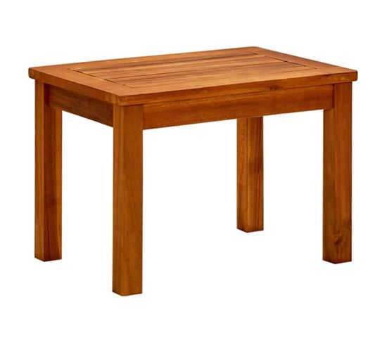 Table Basse De Jardin 50x35x36 Cm Bois Solide D'acacia