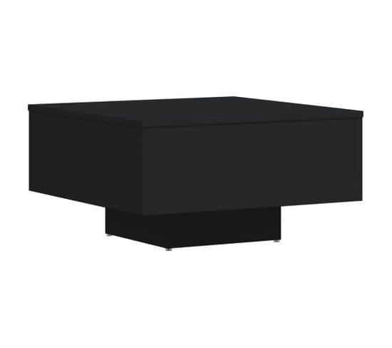 Table Basse Noir 60x60x31,5 Cm Aggloméré