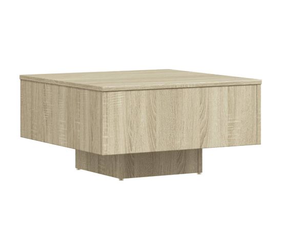 Table Basse Chêne Sonoma 60x60x31,5 Cm Aggloméré