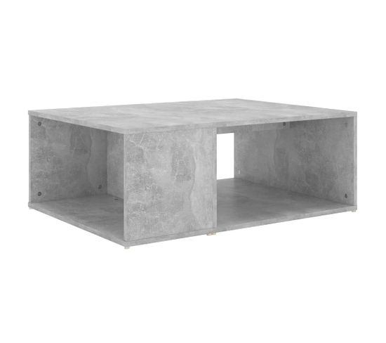 Table Basse Gris Béton 90x67x33 Cm Aggloméré