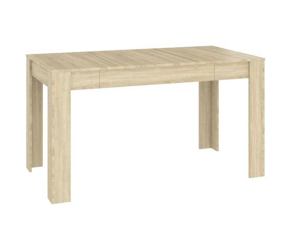 vidaXL Table à Manger Rectangulaire Chêne Sonoma 140x74,5x76 cm Bois d'Ingénierie Dîner Repas