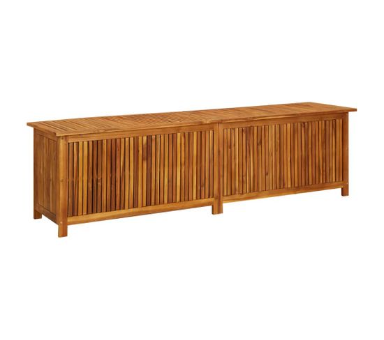 Boîte De Rangement De Jardin 200x50x58 Cm Bois D'acacia Solide