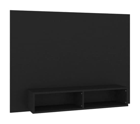 Meuble Tv Mural Noir 120x23,5x90 Cm Bois D’ingénierie