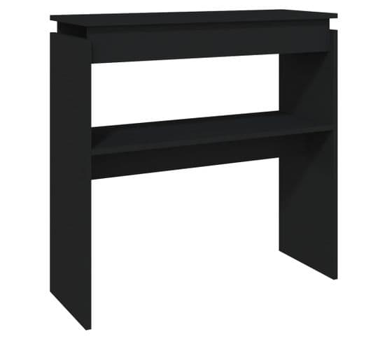 Table Console Noir 80x30x80 Cm Aggloméré