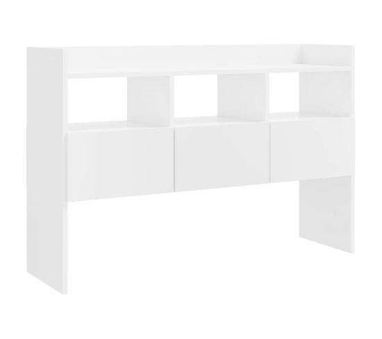 Buffet Blanc Brillant 105x30x70 Cm Aggloméré