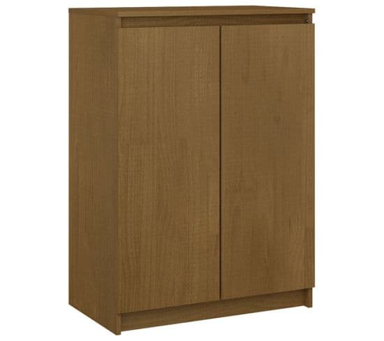 Buffet Marron Miel 60x36x84 Cm Bois De Pin Massif