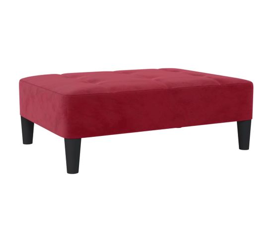 Repose-pied Rouge Bordeaux 78x56x32 Cm Velours