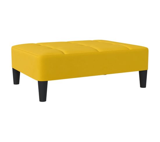 Repose-pied Jaune 78x56x32 Cm Velours