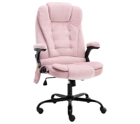 Chaise De Bureau De Massage Rose Velours