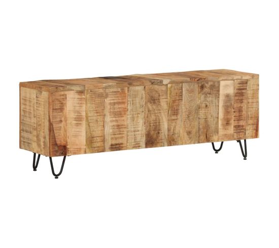 Meuble TV 110x30x40 Cm Bois Massif De Manguier