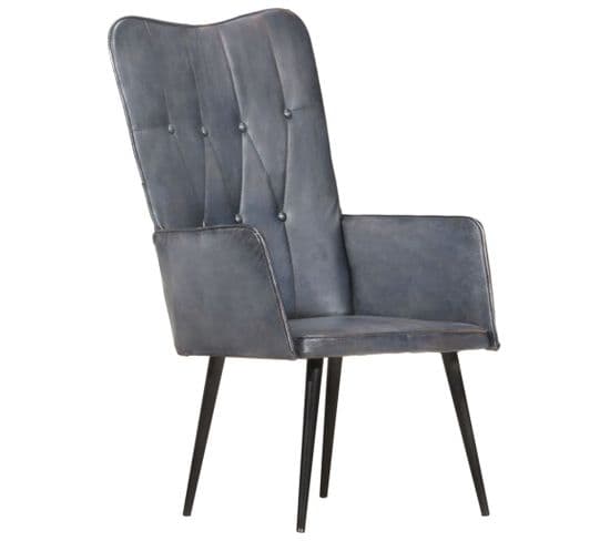 Fauteuil Accoudoir Vintage En Cuir Véritable Orwell