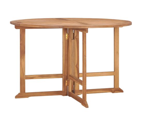 Table De Jardin Pliable Ø110x75 Cm Bois Massif De Teck