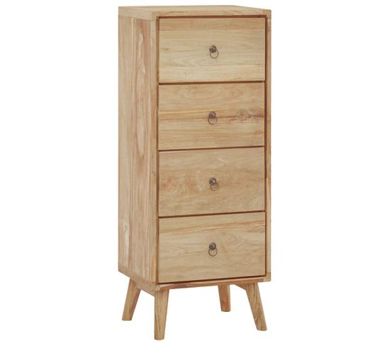 Chiffonnier 40x30x100 Cm Bois Massif De Teck