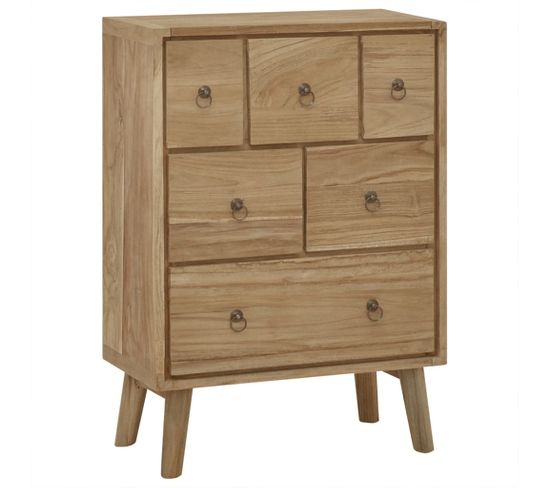 Commode 56x30x80 Cm Bois Massif De Teck