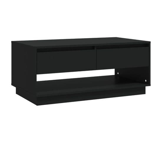 Table Basse Noir 102,5x55x44 Cm Aggloméré