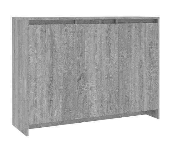 Buffet Sonoma Gris 102x33x75 Cm Aggloméré