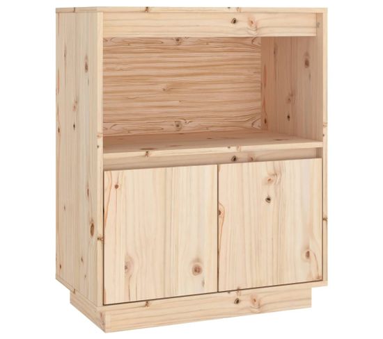 Buffet 60x34x75 Cm Bois Massif De Pin