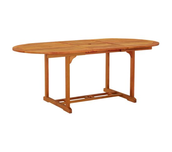 Table De Jardin 200x100x75 Cm Bois D'eucalyptus Solide