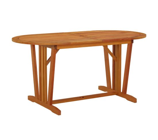 Table De Jardin 160x85x75 Cm Bois D'eucalyptus Solide