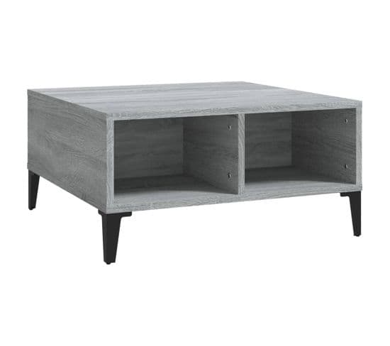 Table Basse Sonoma Gris 60x60x30 Cm Aggloméré