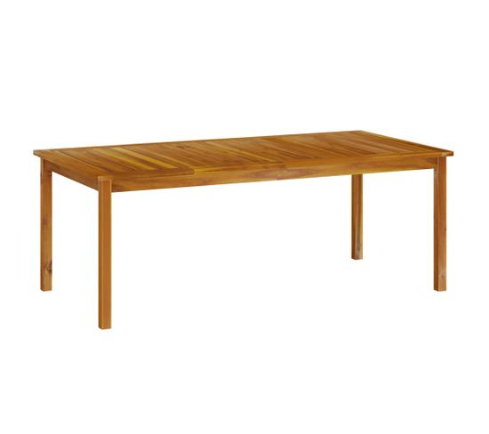 Table De Jardin 200x100x74 Cm Bois D'acacia Solide