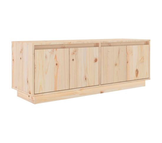 Meuble TV 110x34x40 Cm Bois De Pin Massif