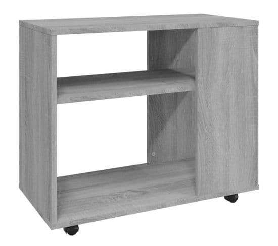 Table D'appoint Sonoma Gris 70x35x55 Cm Bois Contreplaqué