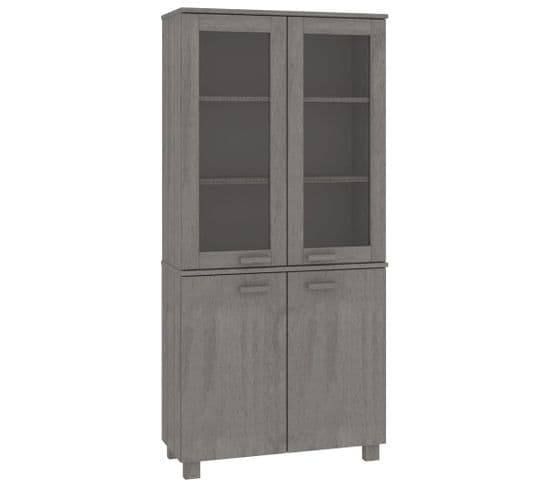 Buffet Hamar Bois Massif De Pin Gris Clair