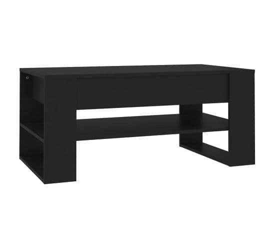 Table Basse Noir 102x55x45 Cm Bois D'ingénierie