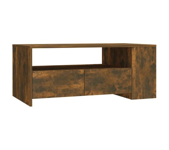 Table Basse Chêne Fumé 102x55x42 Cm Bois D'ingénierie