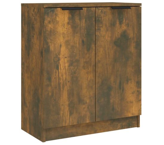 Buffet Chêne Fumé 60x30x70 Cm Bois Contreplaqué