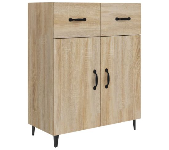 Buffet Chêne Sonoma 69,5x34x90 Cm Bois Contreplaqué