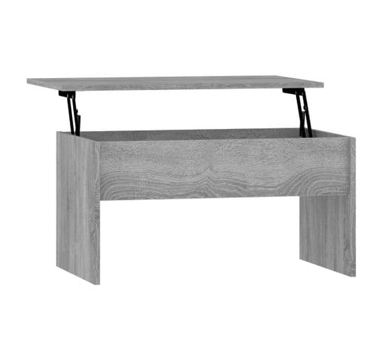 Table Basse Sonoma Gris 80x50,5x41,5 Cm Bois Contreplaqué