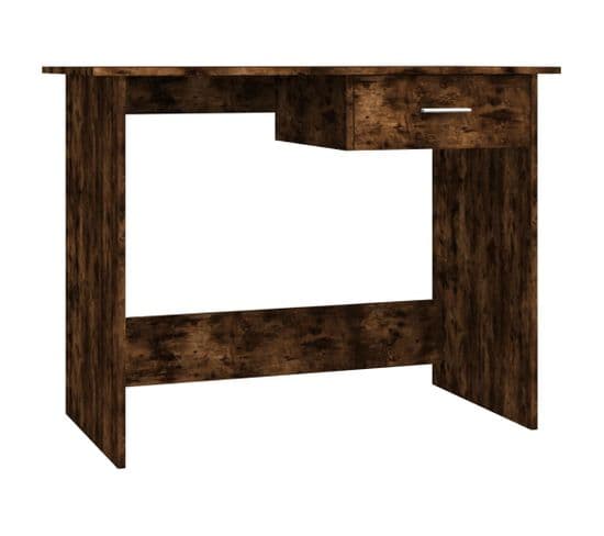 Bureau Chêne Fumé 100x50x76 Cm Bois Contreplaqué