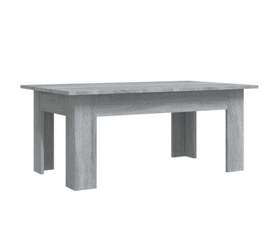 Table Basse Sonoma Gris 100x60x42 Cm Bois Contreplaqué