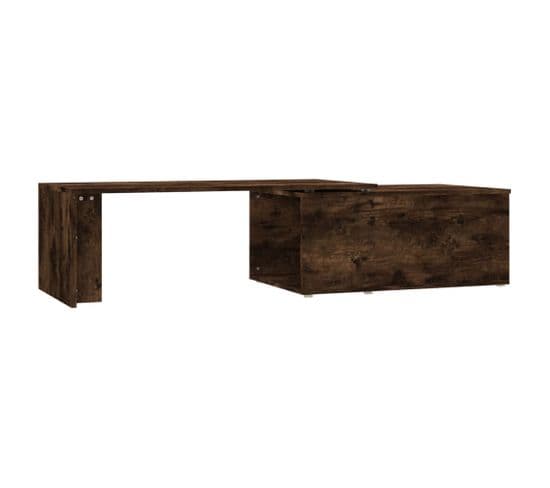 Table Basse Chêne Fumé 150x50x35 Cm Bois Contreplaqué