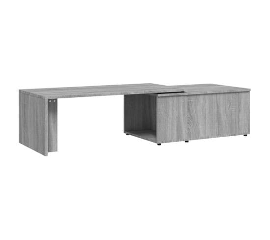Table Basse Sonoma Gris 150x50x35 Cm Bois Contreplaqué