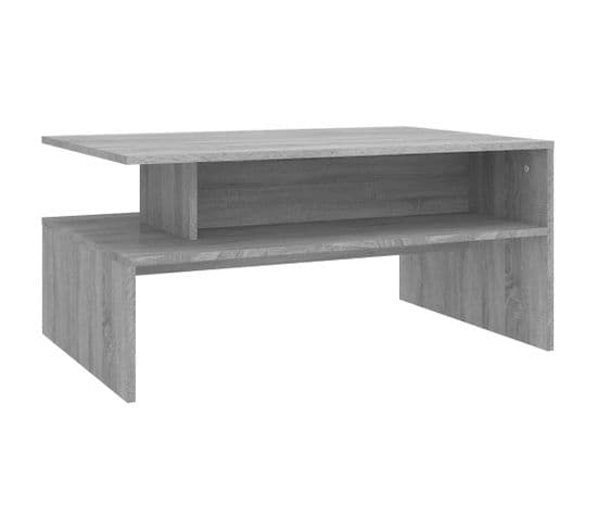 Table Basse Sonoma Gris 90x60x42,5 Cm Bois D'ingénierie