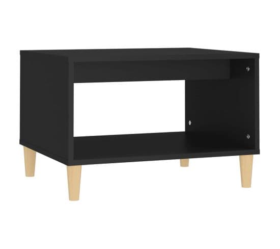 Table Basse Noir 60x50x40 Cm Bois Contreplaqué