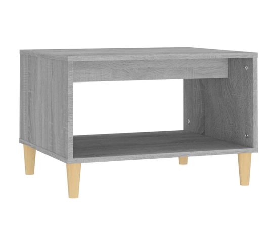 Table Basse Sonoma Gris 60x50x40 Cm Bois Contreplaqué