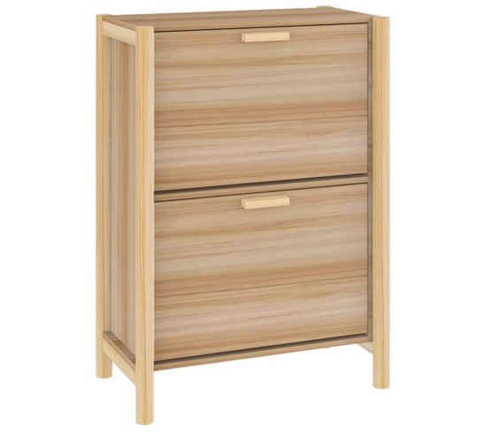 Armoire à Chaussures 57,5x33x80 Cm Bois Contreplaqué