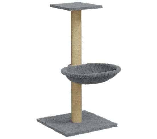 Arbre à Chat Avec Griffoir En Sisal Gris Clair 74 Cm