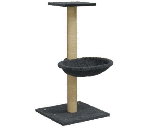 Arbre à Chat Avec Griffoir En Sisal Gris Foncé 74 Cm