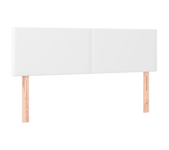 Têtes De Lit 2 Pcs Blanc 72x5x78/88 Cm Similicuir